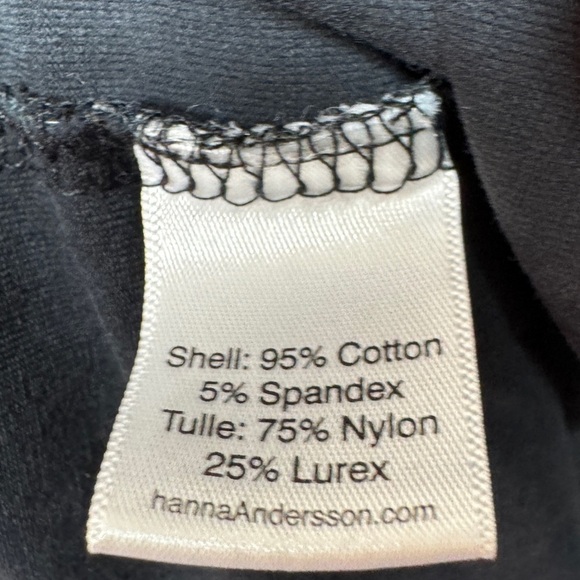 Hanna Andersson Black Multicolor Shimmer Iridescent Long Sleeve Dress Size US 5 - Picture 14 of 14